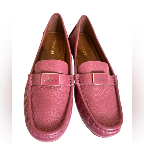 Coach Women’s Mona Leather Driver Size 9 Color Light Raspberry - Picture 10 of 11